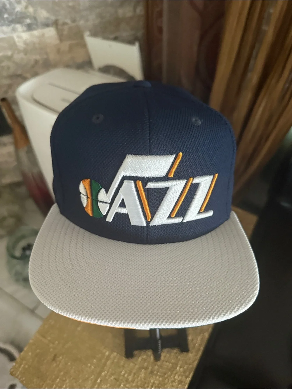 adidas Navy and Gray Utah Jazz Fitted Hat
